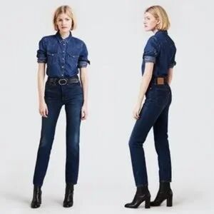 NWOT Levi's 27 Old Money Wedgie Icon Fit High Rise Button Fly Tapered Jeans